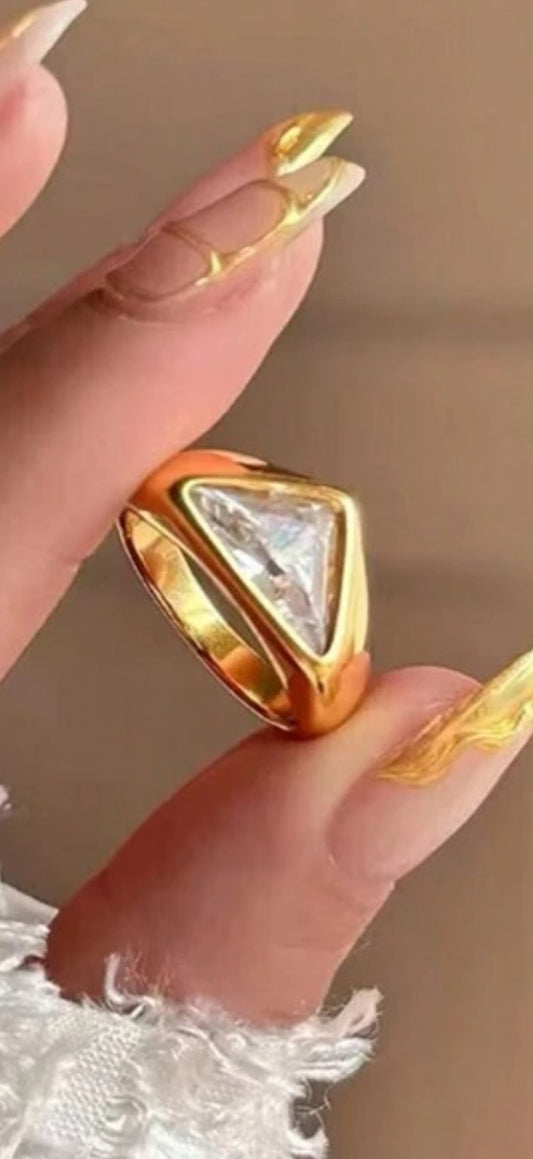 Triangle Stone Ring