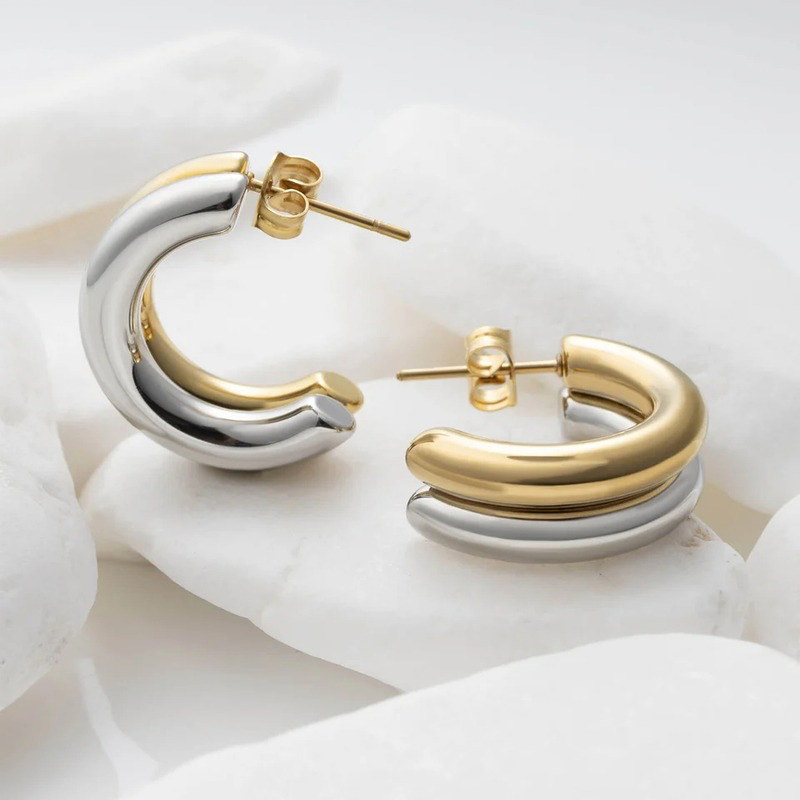 Two-Toned Hoops