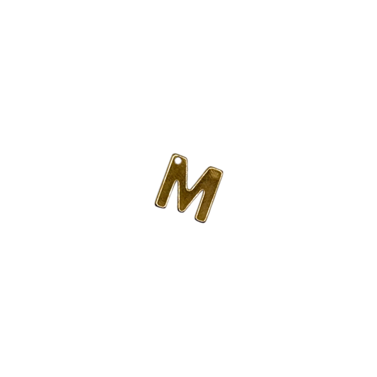 Flat Letter - M Gold