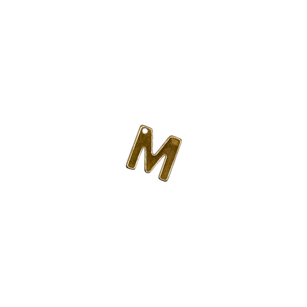 Flat Letter - M Gold