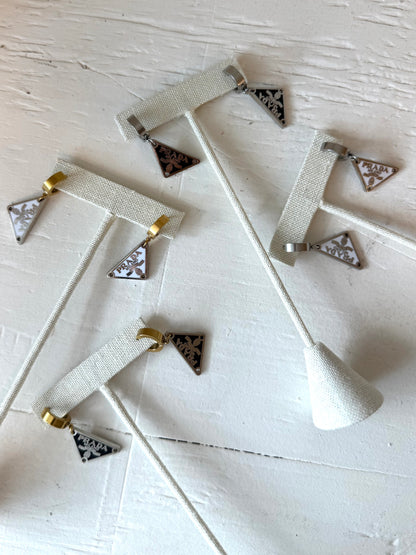 Mini Designer Triangle Earrings