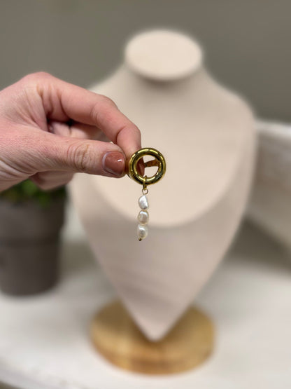 Triple Freshwater Pearl Bolo Ring