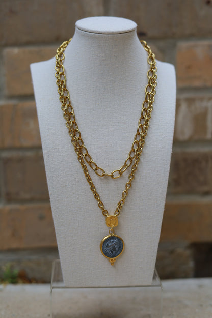Vintage Gold Layered Coin Necklace II