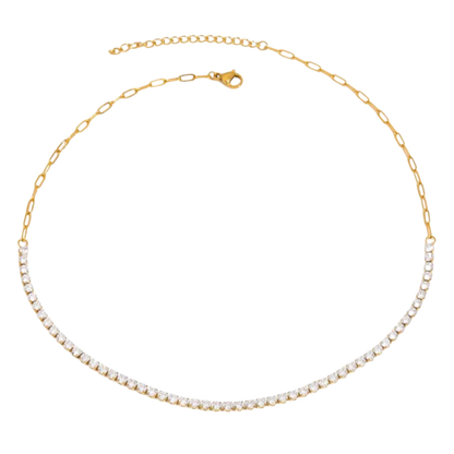 Paperclip | Tennis Necklace