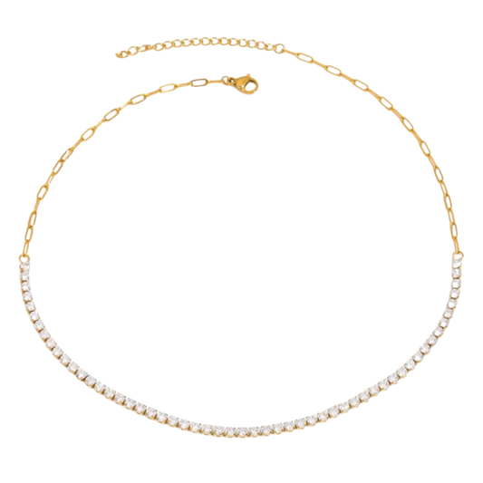 Paperclip | Tennis Necklace
