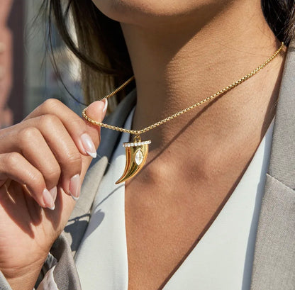 Horn Pendant Necklace