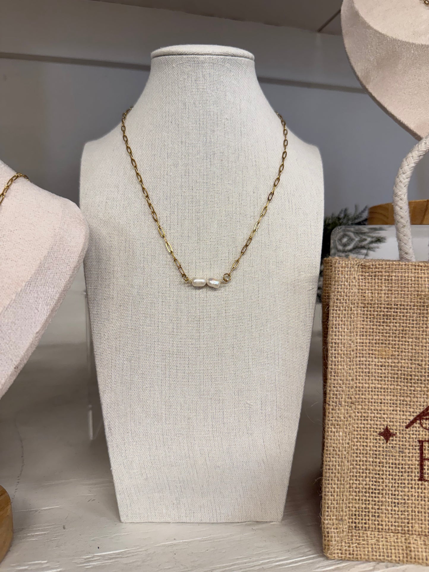 Double Freshwater Pearl Necklace