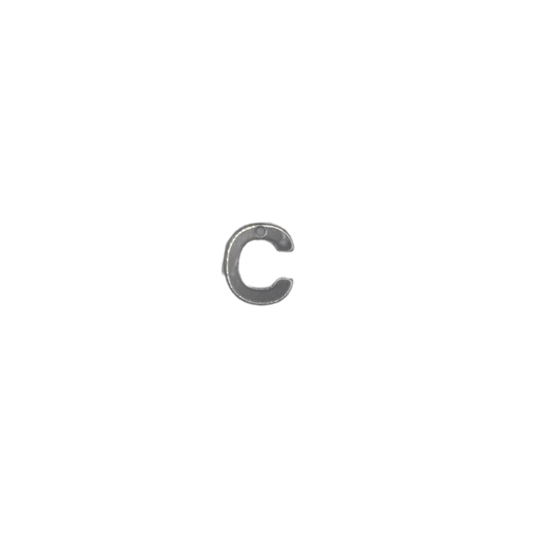 Flat Letter - C Silver