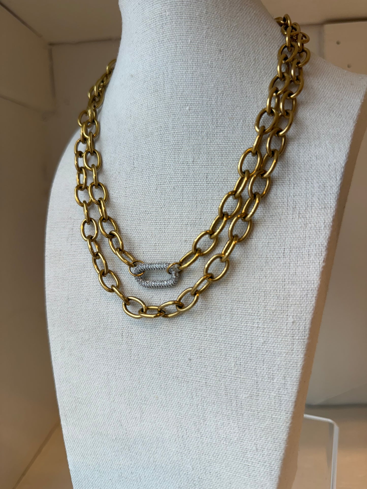 Double Layer Pavé Chunky Cable