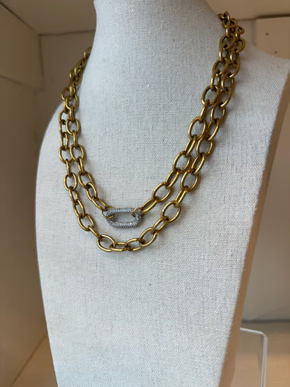Double Layer Pavé Chunky Cable