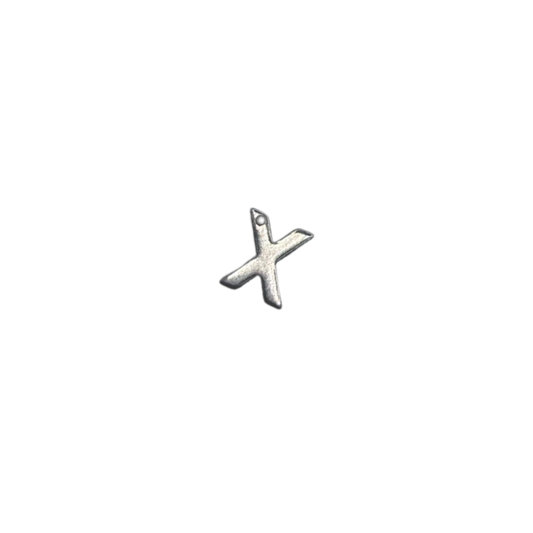 Flat Letter - X Silver