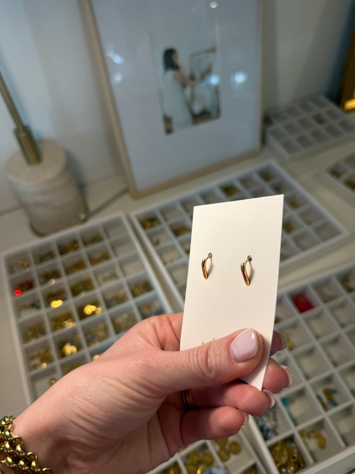 Two-Toned Twist Earrings