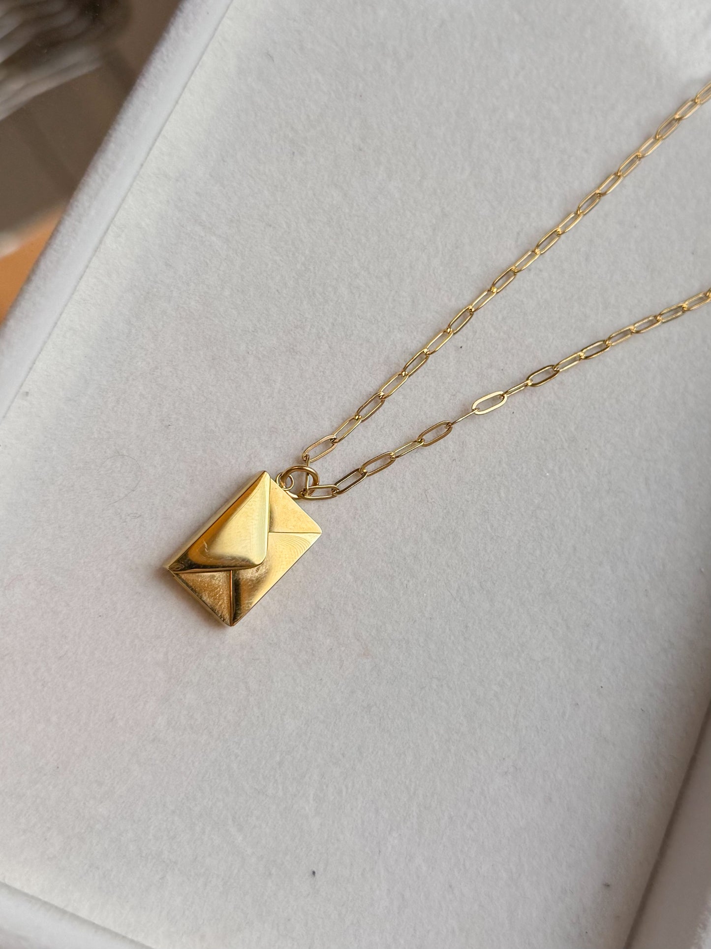 Envelope Mini Paperclip Necklace