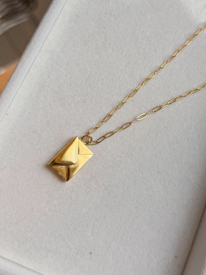 Envelope Mini Paperclip Necklace