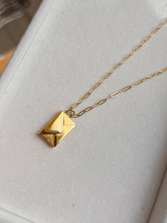 Envelope Mini Paperclip Necklace