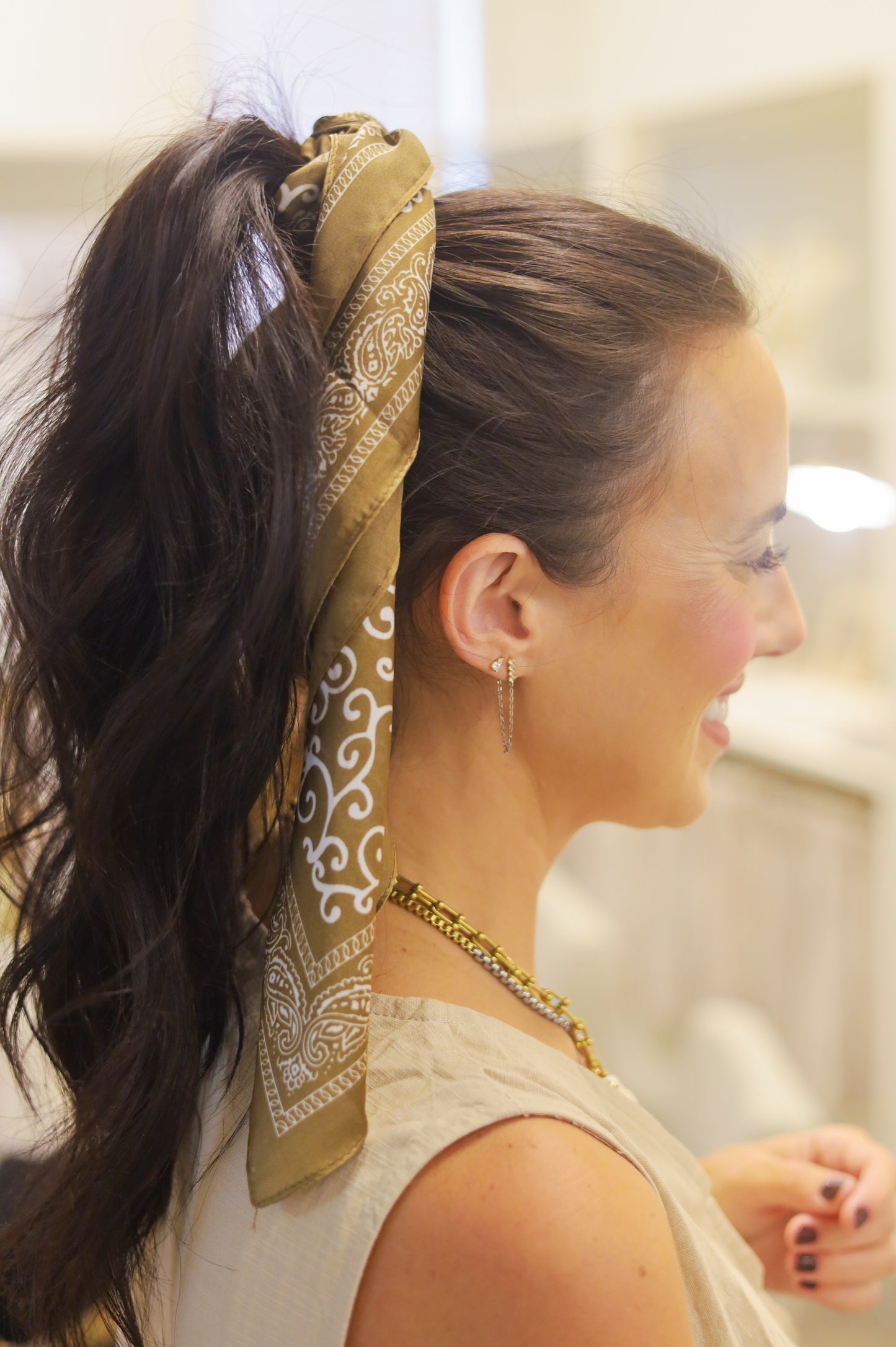 Bandana Scarf - Brown