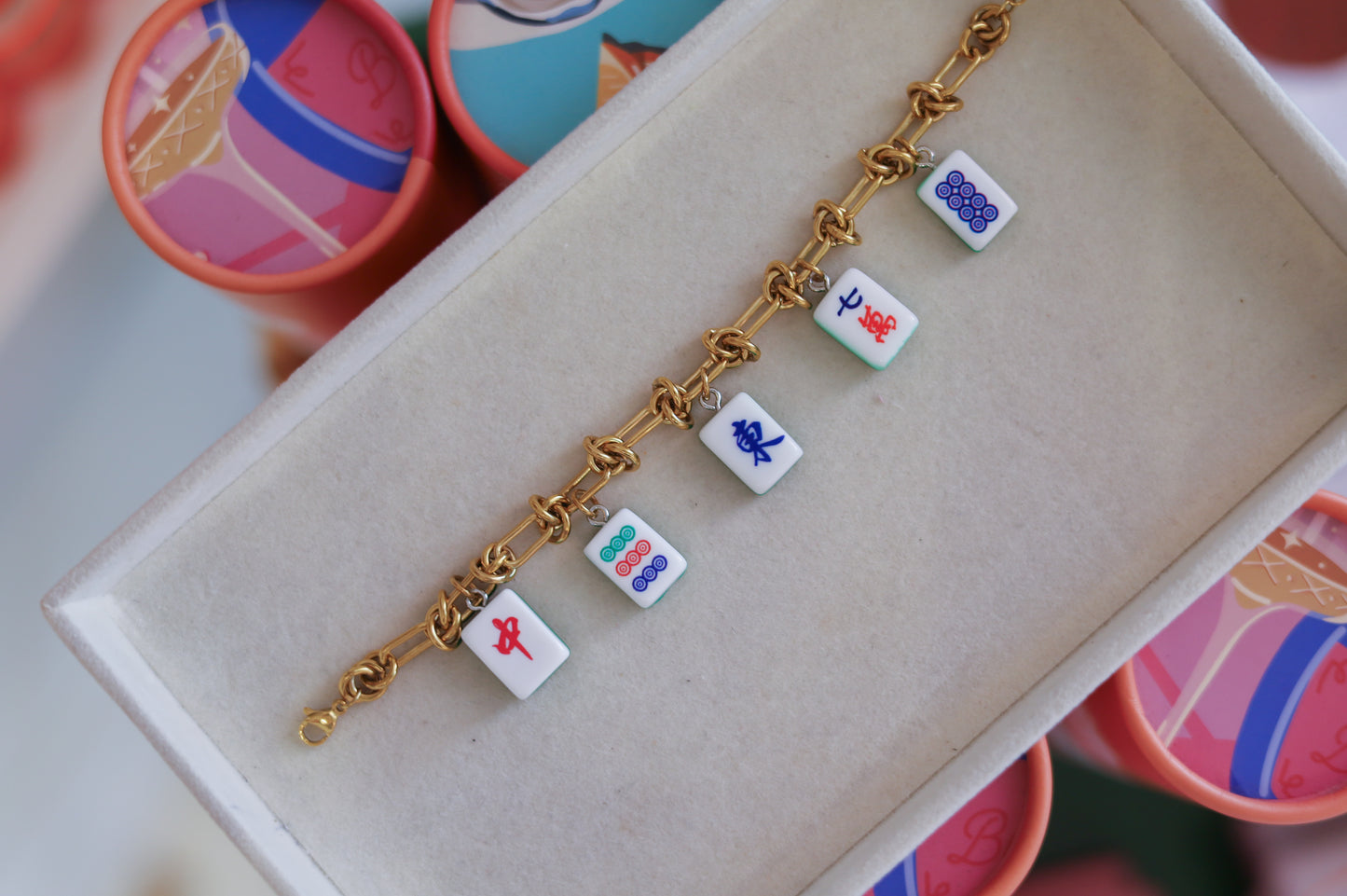 Mahj Tile Charm Bracelet