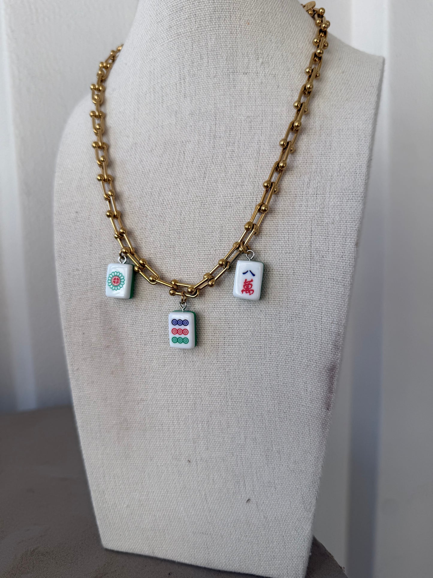 Ballin’ Triple Mahj Necklace