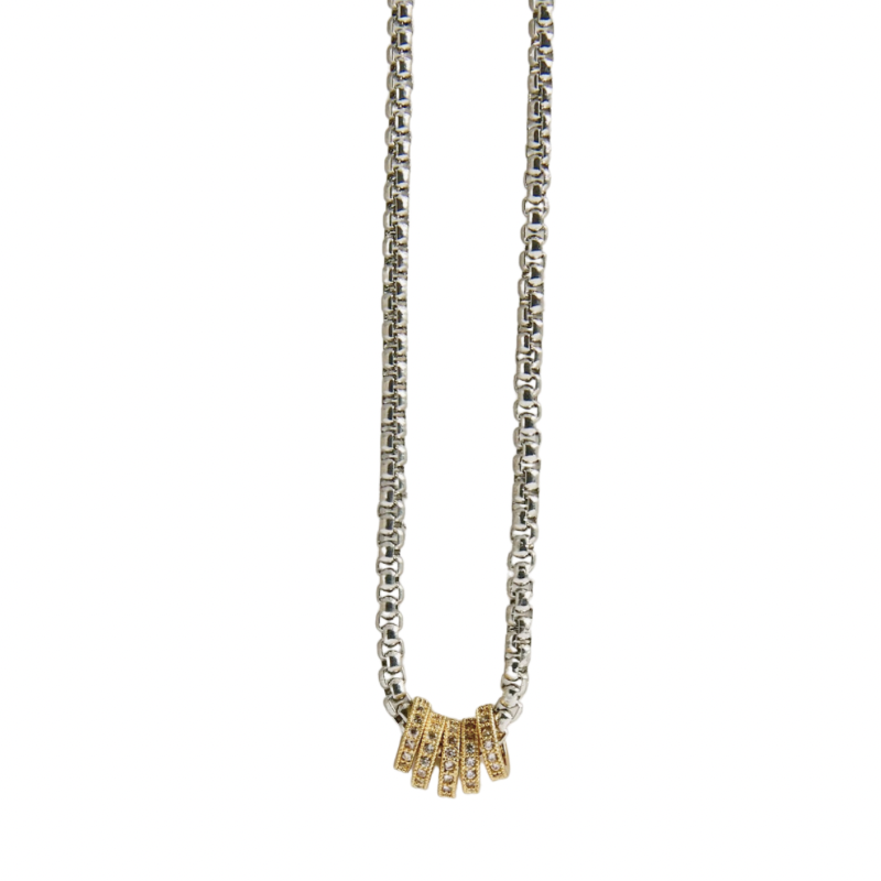 Pavé Rings Box Chain