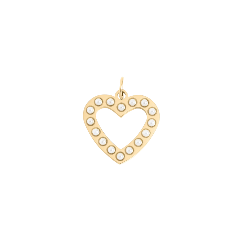 Large Pearl Studded Heart