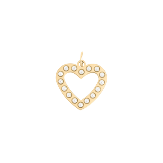 Large Pearl Studded Heart