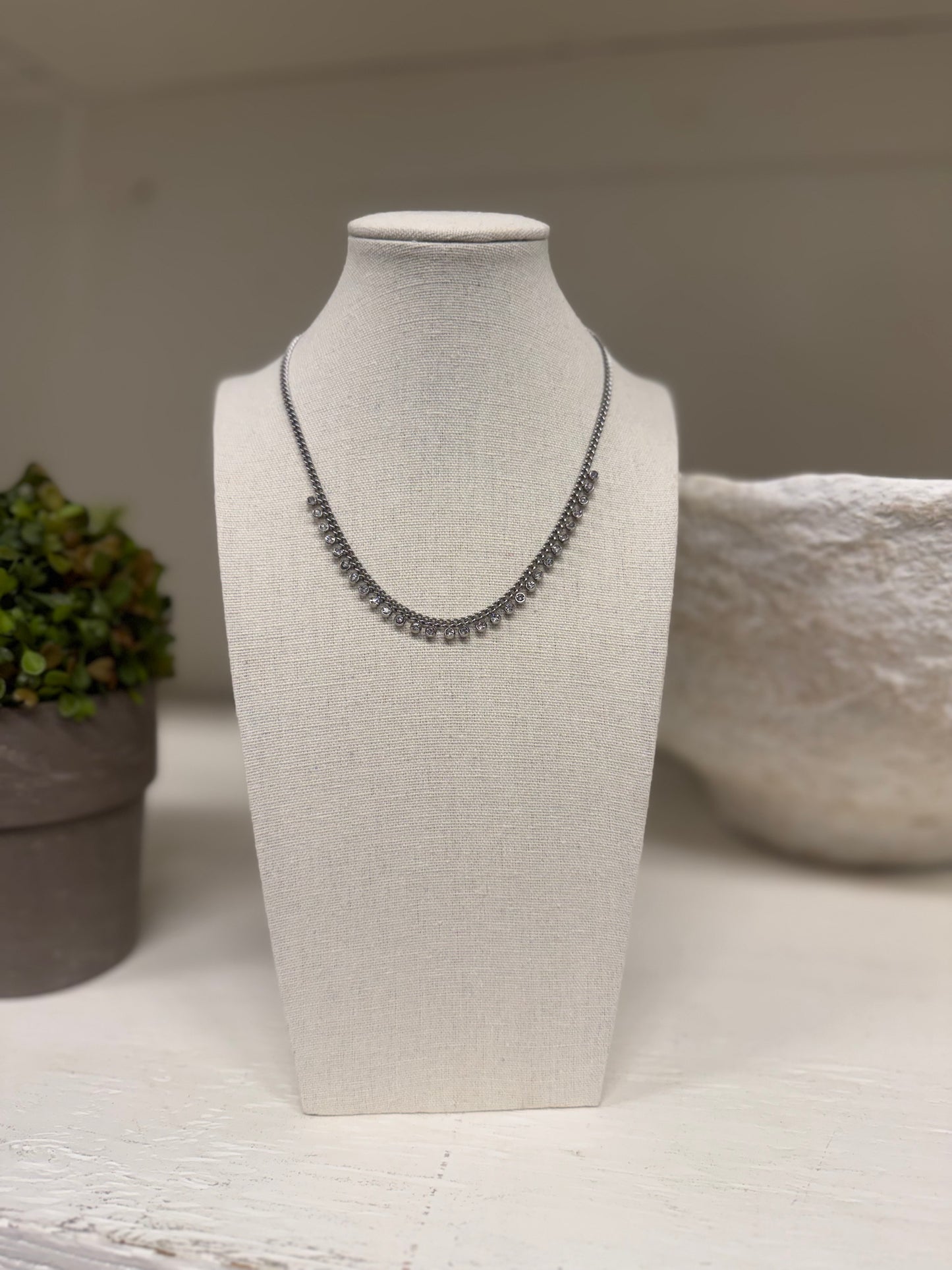 Mini Curb Tennis Necklace