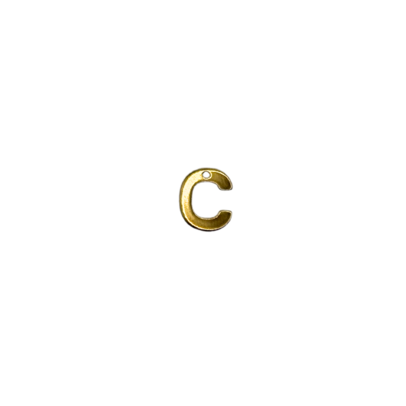 Flat Letter - C Gold