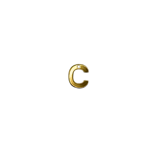 Flat Letter - C Gold