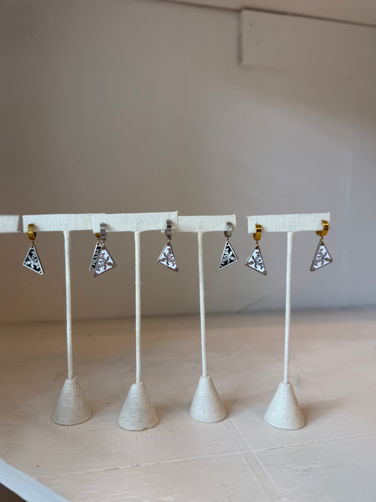 Mini Designer Triangle Earrings