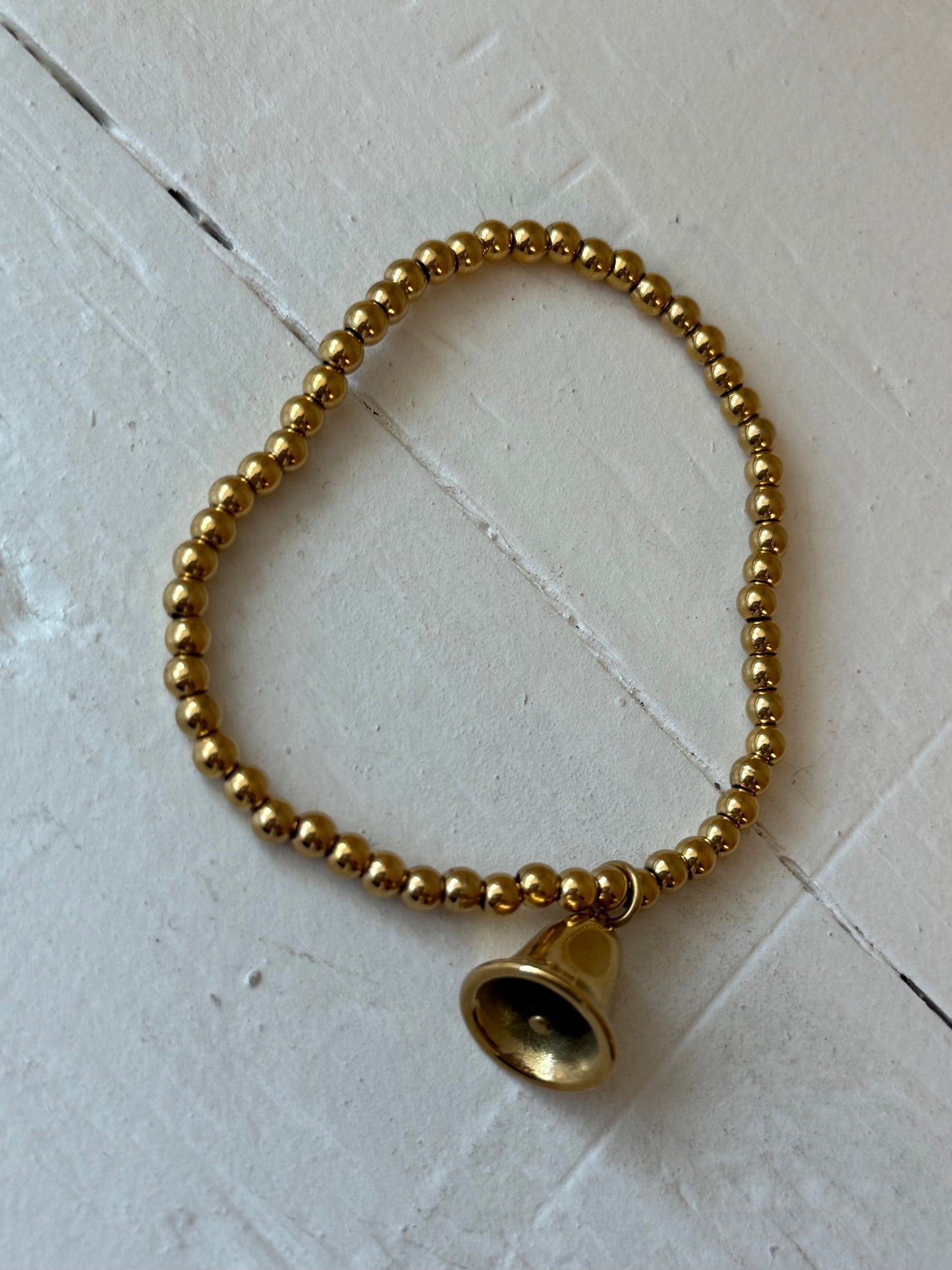 School Bell Beaded Stretch Bracelet