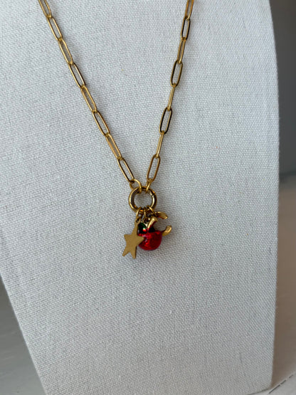 Teacher’s Apple + Star Charm Keeper