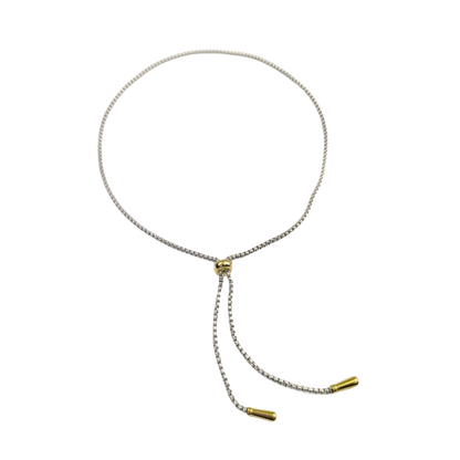 Two-Toned Box Chain Lariat