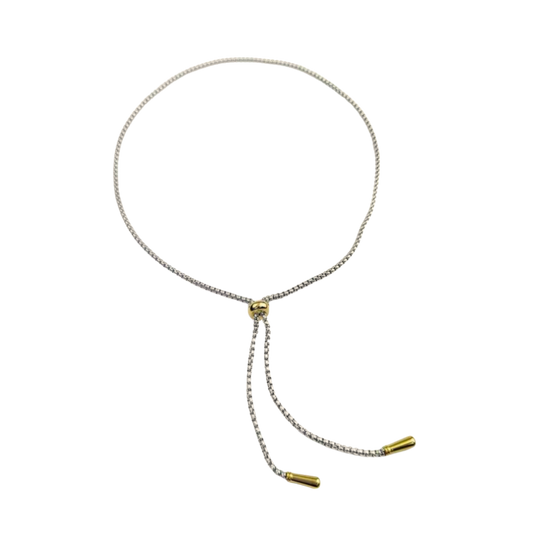 Two-Toned Box Chain Lariat