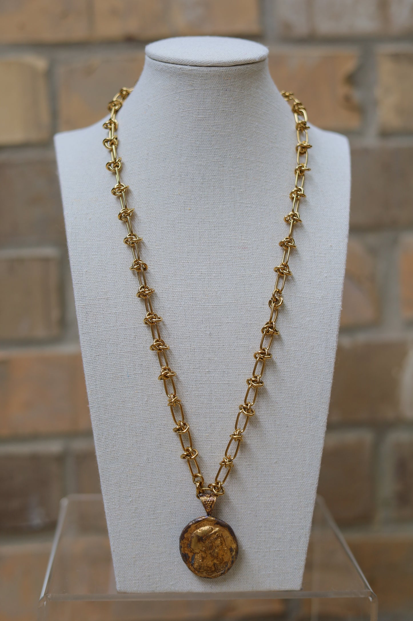 Vintage Knotted Coin Necklace