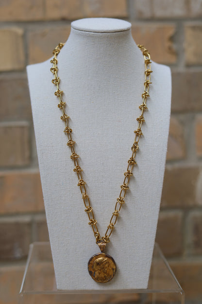 Vintage Knotted Coin Necklace