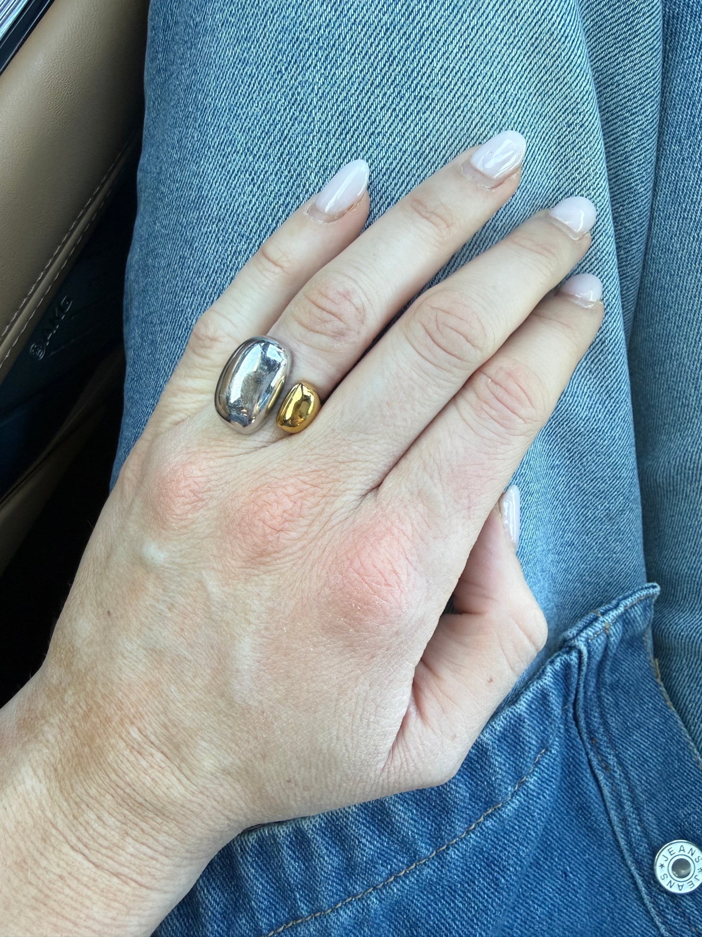 Two-Toned Oval Ring