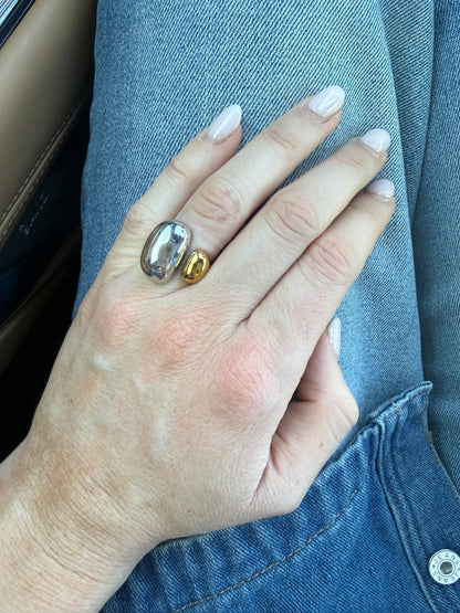 Two-Toned Oval Ring