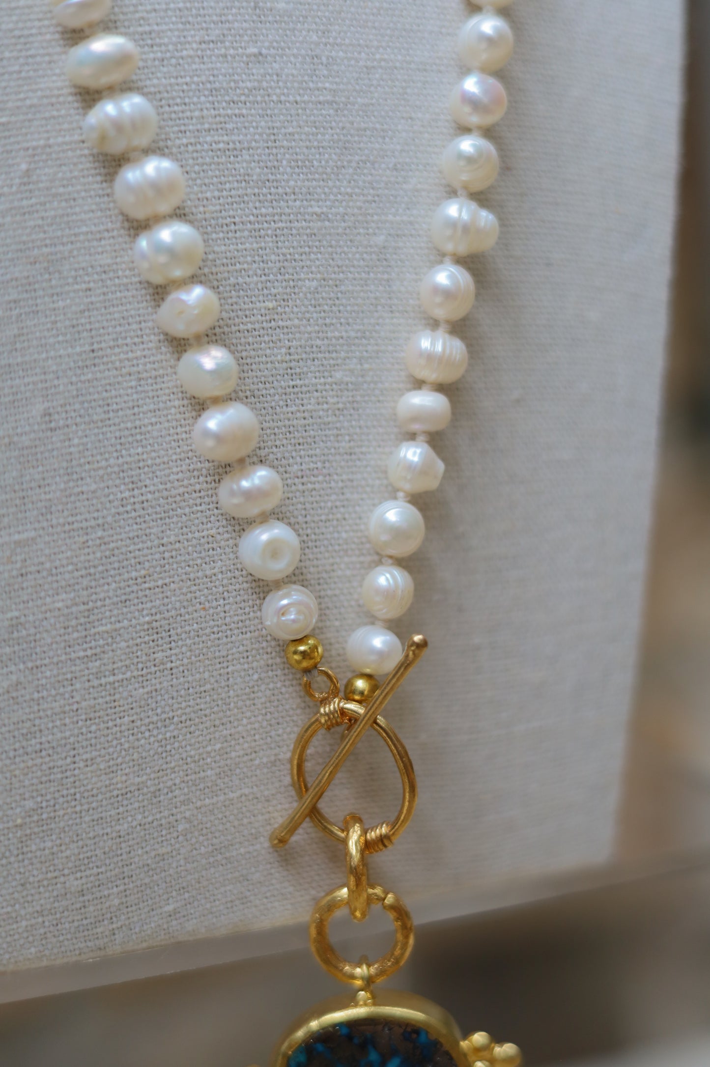 Vintage Pearl Lariat Necklace I