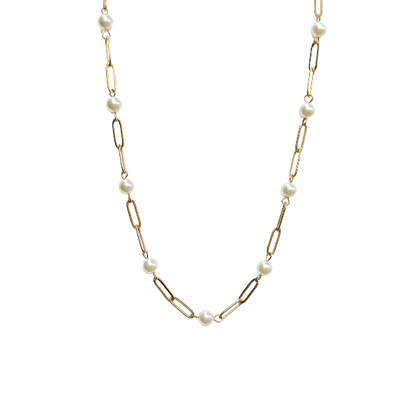 Pearl Paperclip Chain