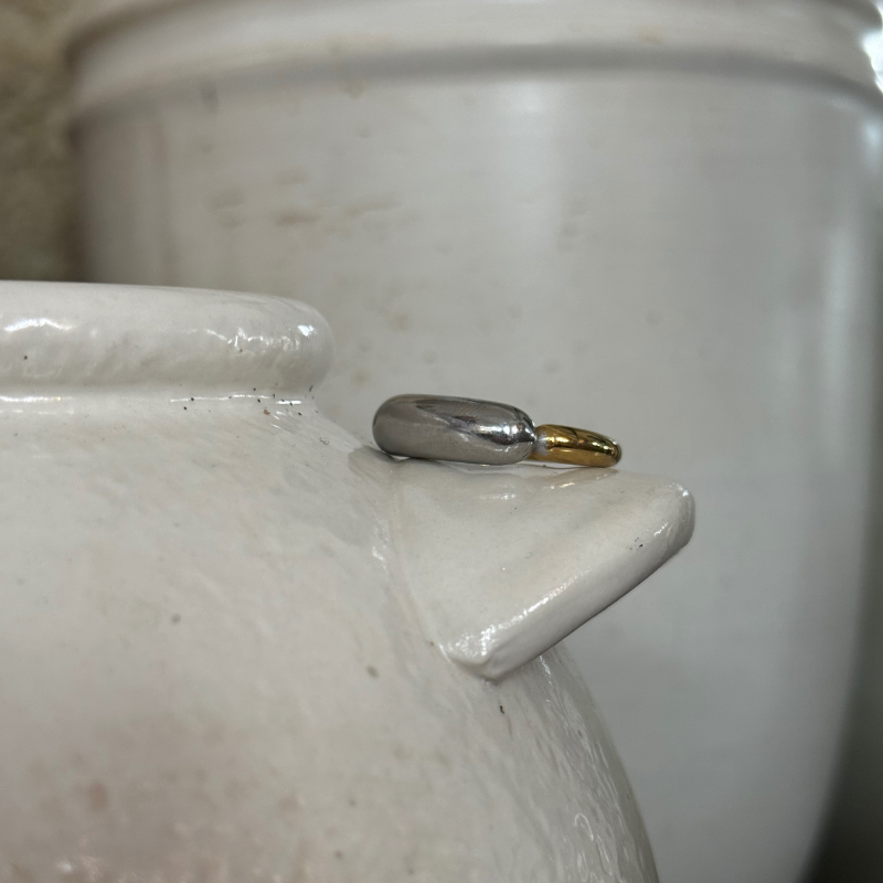 Two-Toned Tube Ring
