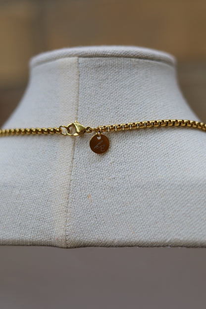 Vintage Turquoise Halo Coin Necklace