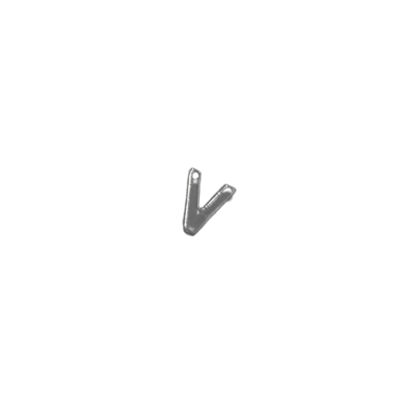 Flat Letter - V Silver