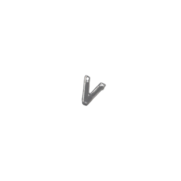Flat Letter - V Silver