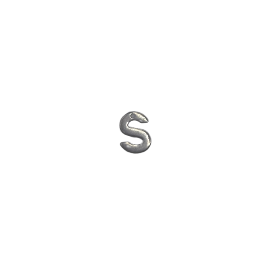 Flat Letter - S Silver