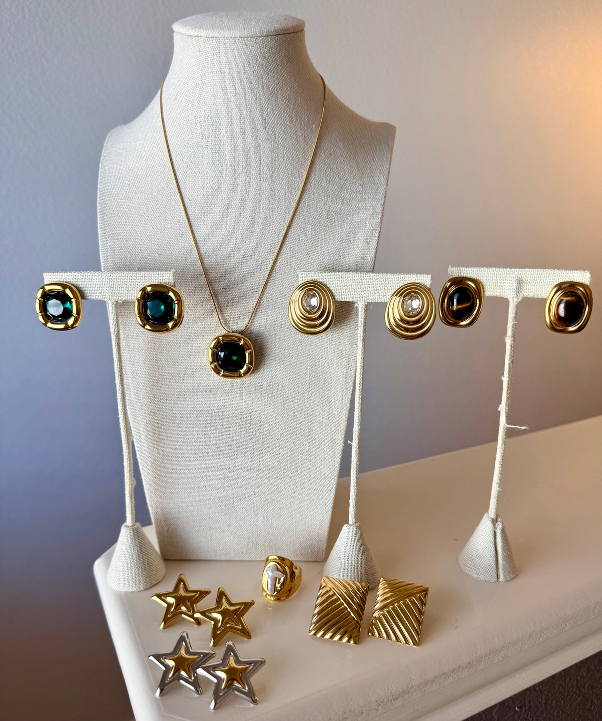 Fluted Oversized Stud