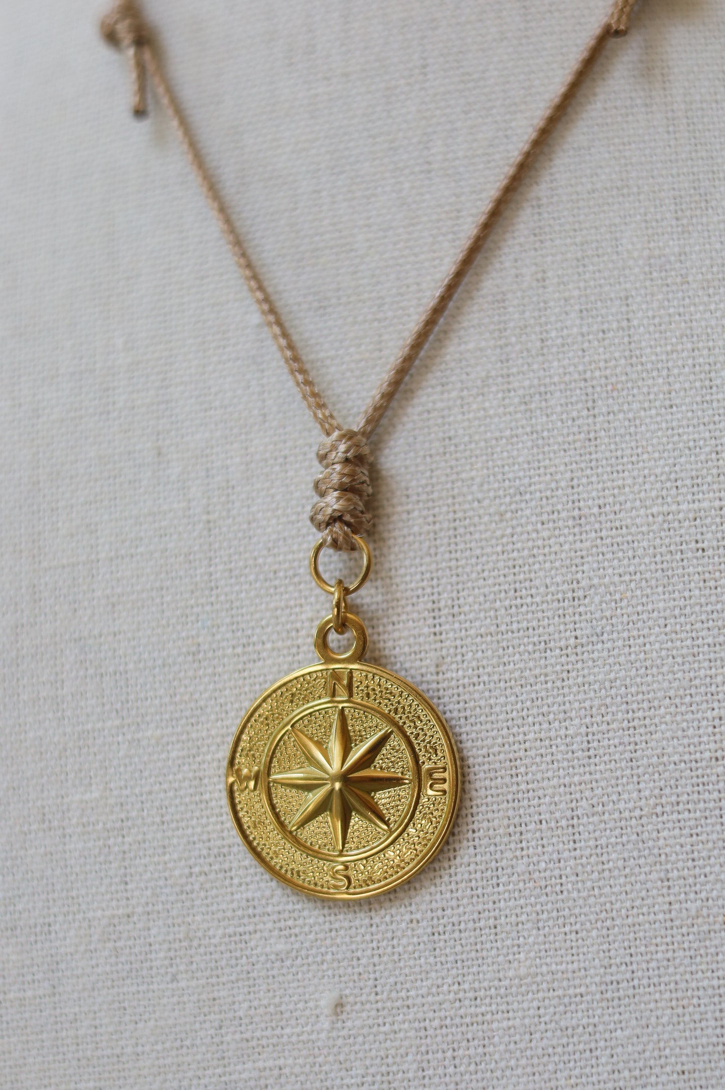Khaki Cord with Compass