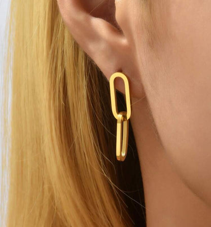 Chunky Paperclip Studs