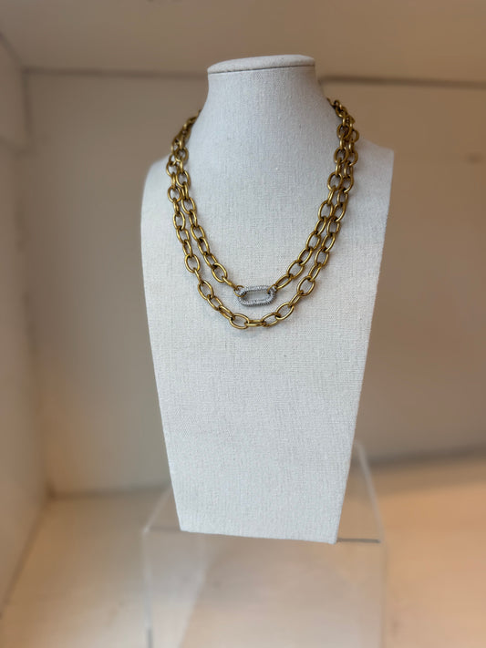 Double Layer Pavé Chunky Cable