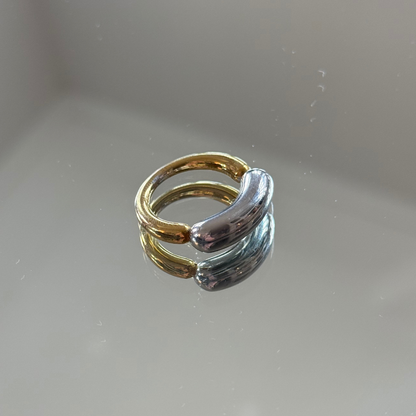 Two-Toned Tube Ring