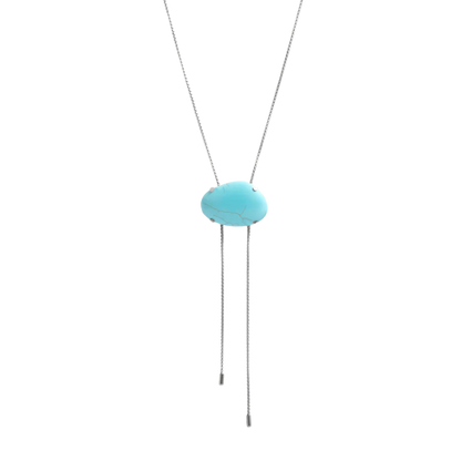 Turquoise Stone Bolo Necklace